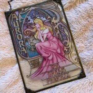 Aurora The Dream Princess STAINED GLASS Pink Art - Home Art